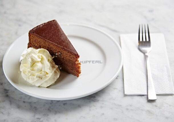     Sacher cake with whipped Cream 